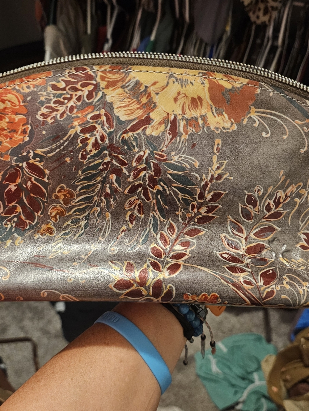 Patricia Nash Aritzo Leather Cosmetic Bag